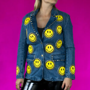 Denim Happy Face