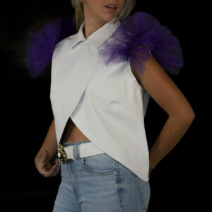 Shock top blanco morado